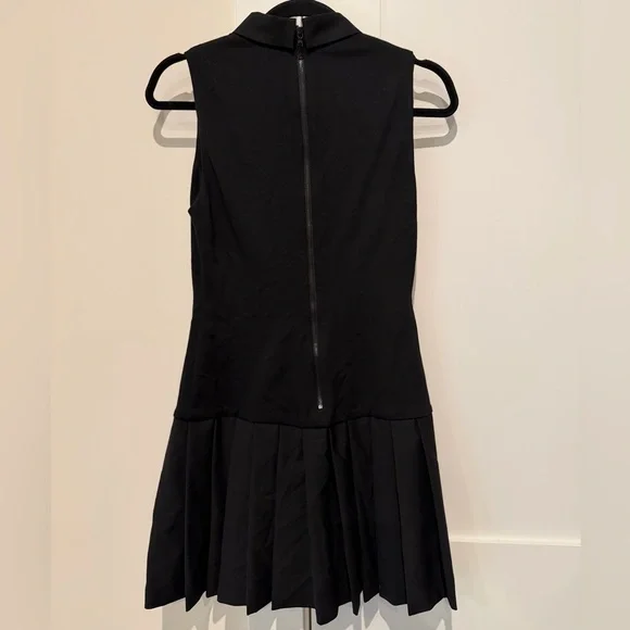 Alice + Olivia Collared Pleated Drop Waist Dress Wool Mix Size 4 - Picture 13 of 15